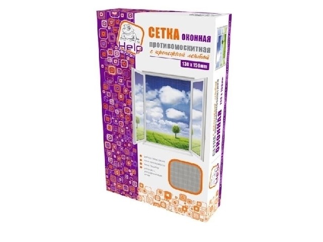 HELP Сетка противомоскитная с крепежной лентой 130*150 см /20